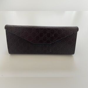 GUCCI BROWN SUNGLASSES CASE 6”x 2.5”x 3”